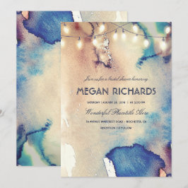 Vrijgezellenfeest Koord Lights waterverf Kaart