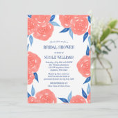 Vrijgezellenfeest koraalzeemacht blauw Waterverf b Kaart (Staand voorkant)