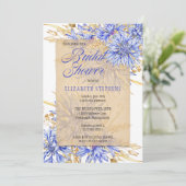 Vrijgezellenfeest - Kortbloem Blauwe wilde bloemen Kaart (Staand voorkant)