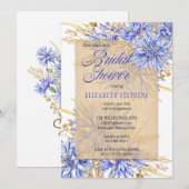 Vrijgezellenfeest - Kortbloem Blauwe wilde bloemen Kaart (Voorkant / Achterkant)