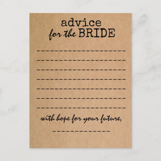 Vrijgezellenfeest Kraft Advice Kaart (Voorkant)