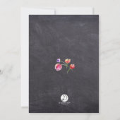 Vrijgezellenfeest, Krijtbord, Waterverf Bloem Kaart (Achterkant)