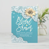 Vrijgezellenfeest Lace Sunflower String Lights Tif Kaart (Staand voorkant)