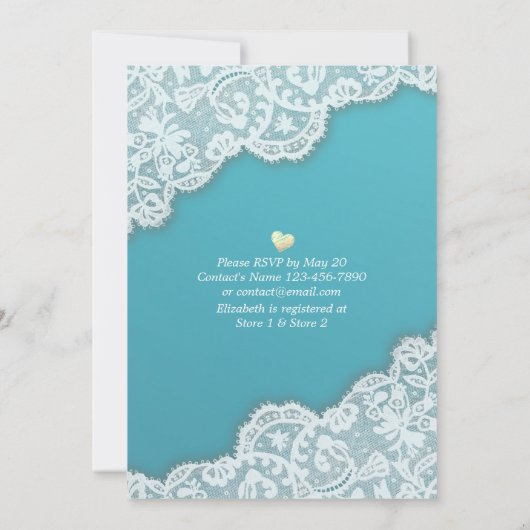 Vrijgezellenfeest Lace Sunflower String Lights Tif Kaart (Achterkant)