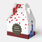 Vrijgezellenfeest Lady met Sparkly Blue Gown Heart Bedankdoosjes (Achterkant)