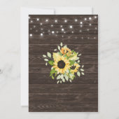 Vrijgezellenfeest land Sunflower String Lights Kaart (Achterkant)