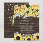 Vrijgezellenfeest land Sunflower String Lights Kaart (Voorkant / Achterkant)