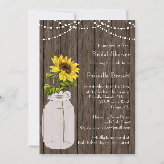 Vrijgezellenfeest land zonnebloem kaart (Voorkant)