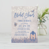 Vrijgezellenfeest  lantaarnstaafvlinder en bloemen kaart (Staand voorkant)