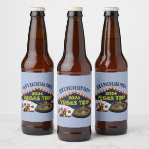  vrijgezellenfeest Las Vegas Trip Casino Bier Etiket