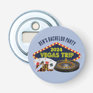 vrijgezellenfeest Las Vegas Trip Casino Button Flesopener