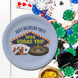 vrijgezellenfeest Las Vegas Trip Casino Papieren Bordje<br><div class="desc">Pas je eigen vrijgezellenfeest papieren borden aan voor een Las Vegas reis. Een cool gepersonaliseerd bord met gokcasinonietjes zoals een kaartspel,  pokerchips en roulettewiel met Vegas Trip in geel script. Leuke gokker uitje bash voor je bruidsjonkers en beste man.</div>