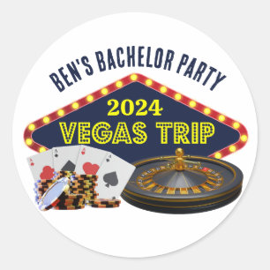  vrijgezellenfeest Las Vegas Trip Casino Ronde Sticker