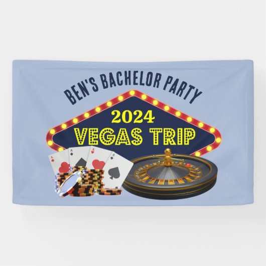  vrijgezellenfeest Las Vegas Trip Casino Spandoek (Horizontaal)
