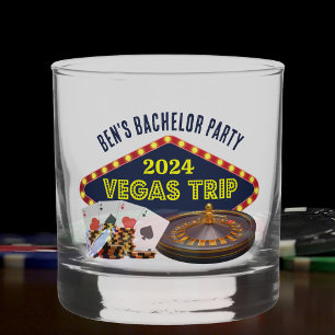  vrijgezellenfeest Las Vegas Trip Casino Whisky Glas