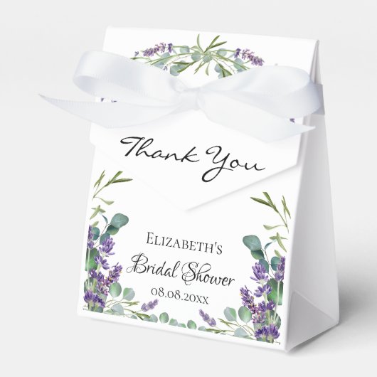 Vrijgezellenfeest lavendel eucalyptus dank u bedankdoosjes (Voorkant Zijde)