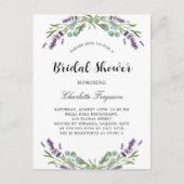 Vrijgezellenfeest lavendel eucalyptusfloralen uitnodiging briefkaart (Voorkant)