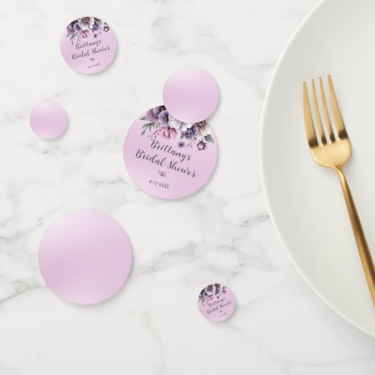 Vrijgezellenfeest Lavendel Waterverf Bloemen Confetti (Groep)