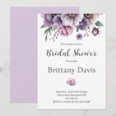 Vrijgezellenfeest Lavendel Waterverf Bloemen Kaart (Voorkant / Achterkant)