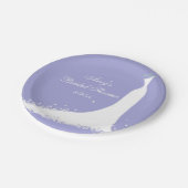 Vrijgezellenfeest, lavendel, witte vlinders papieren bordje (Gekanteld)