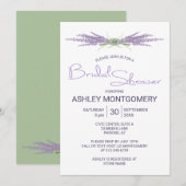 Vrijgezellenfeest lavendelbloembundels kaart (Voorkant / Achterkant)