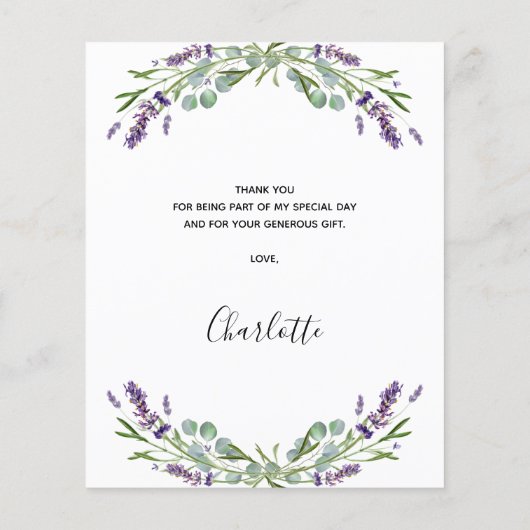 Vrijgezellenfeest lavender eucalyptus bedankt (Achterkant)