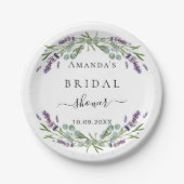 Vrijgezellenfeest lavender eucalyptus greenery papieren bordje (Voorkant)