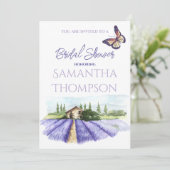 Vrijgezellenfeest Lavender Field Modern Provence B Kaart (Staand voorkant)