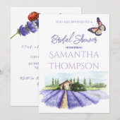 Vrijgezellenfeest Lavender Field Modern Provence B Kaart (Voorkant / Achterkant)