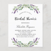 Vrijgezellenfeest lavender floral budget Uitnodigi Flyer (Voorkant)