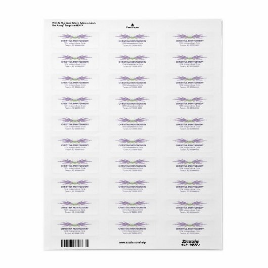 Vrijgezellenfeest lavender Flower Herb bundels Cus Etiket (Full Sheet)