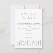 Vrijgezellenfeest Lavender Hartelijk dank Bedankkaart (Voorkant)