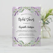 Vrijgezellenfeest lavender Silver Eucalyptus flora Kaart (Staand voorkant)