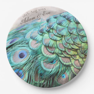 Vrijgezellenfeest Lavish Peacock Feathers Bord