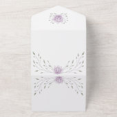 Vrijgezellenfeest Leaf en Roze Lotus All In One Uitnodiging (Buitenkant)