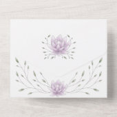 Vrijgezellenfeest Leaf en Roze Lotus All In One Uitnodiging (Achterkant)