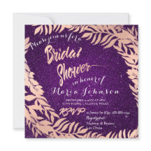 Vrijgezellenfeest Leafs Glitter Roos Gold Violet P