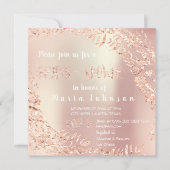 Vrijgezellenfeest Leafs Wrath Glitter Pink Rose Go Kaart (Voorkant)