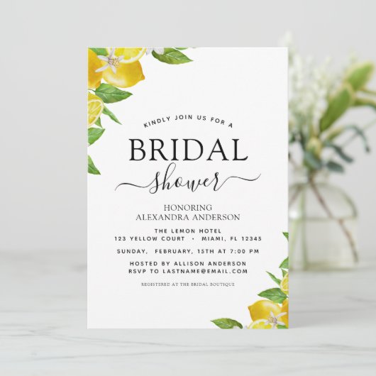 Vrijgezellenfeest Lemon Citrus Summer Kaart (Staand voorkant)