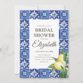 Vrijgezellenfeest Lemon Foliage Blue Mediterranean Kaart (Voorkant)