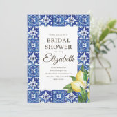 Vrijgezellenfeest Lemon Foliage Mediterranean Tege Kaart (Staand voorkant)