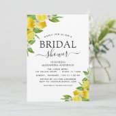 Vrijgezellenfeest Lemon Waterverf Citrus Yellow Kaart (Staand voorkant)