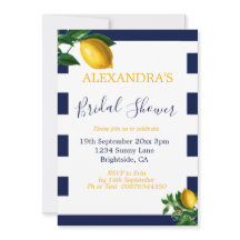 Vrijgezellenfeest Lemons Navy White Stripe Elegant