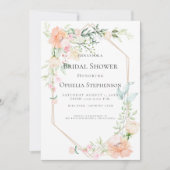 VRIJGEZELLENFEEST | Lente Bloeit In Pastel Coral Kaart (Voorkant)