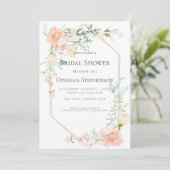 VRIJGEZELLENFEEST | Lente Bloeit In Pastel Coral Kaart (Staand voorkant)