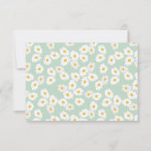 Vrijgezellenfeest lentepastel Sage Green Daisies Bedankkaart (Achterkant)