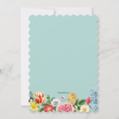 Vrijgezellenfeest lentevloeren kaart (Achterkant)