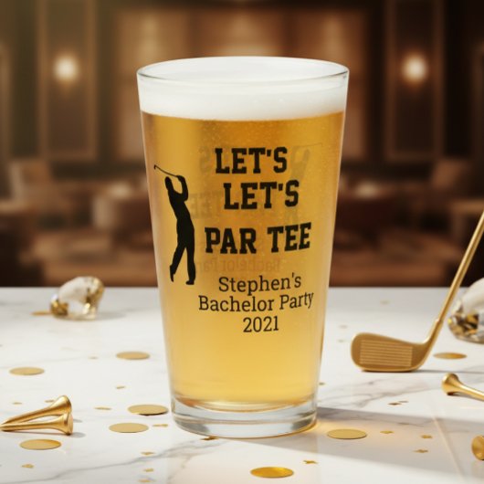 Vrijgezellenfeest Let's Par t-shirt Custom Glas