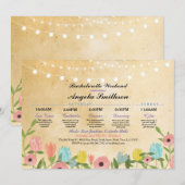 Vrijgezellenfeest Licht Floral Itinerary  (Voorkant / Achterkant)