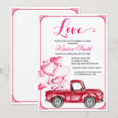 Vrijgezellenfeest Liefde Hart Vrachtwagen Ballons  Kaart (Voorkant / Achterkant)